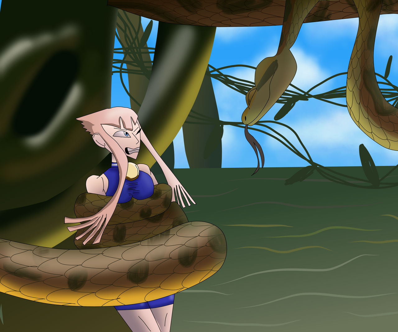 Deviantart Coiled Manon's surpised coiled by luckyxl102 on DeviantArt