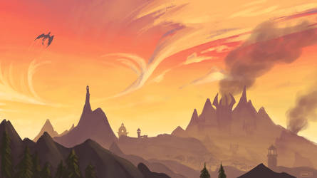 Sunset in the Dragon Isles