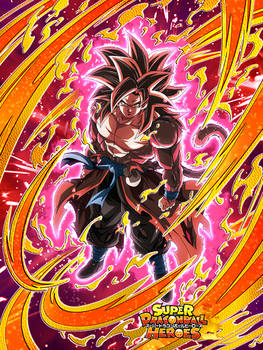 Limit Break SS4 Goku Dokkan Card [4K Upscale]