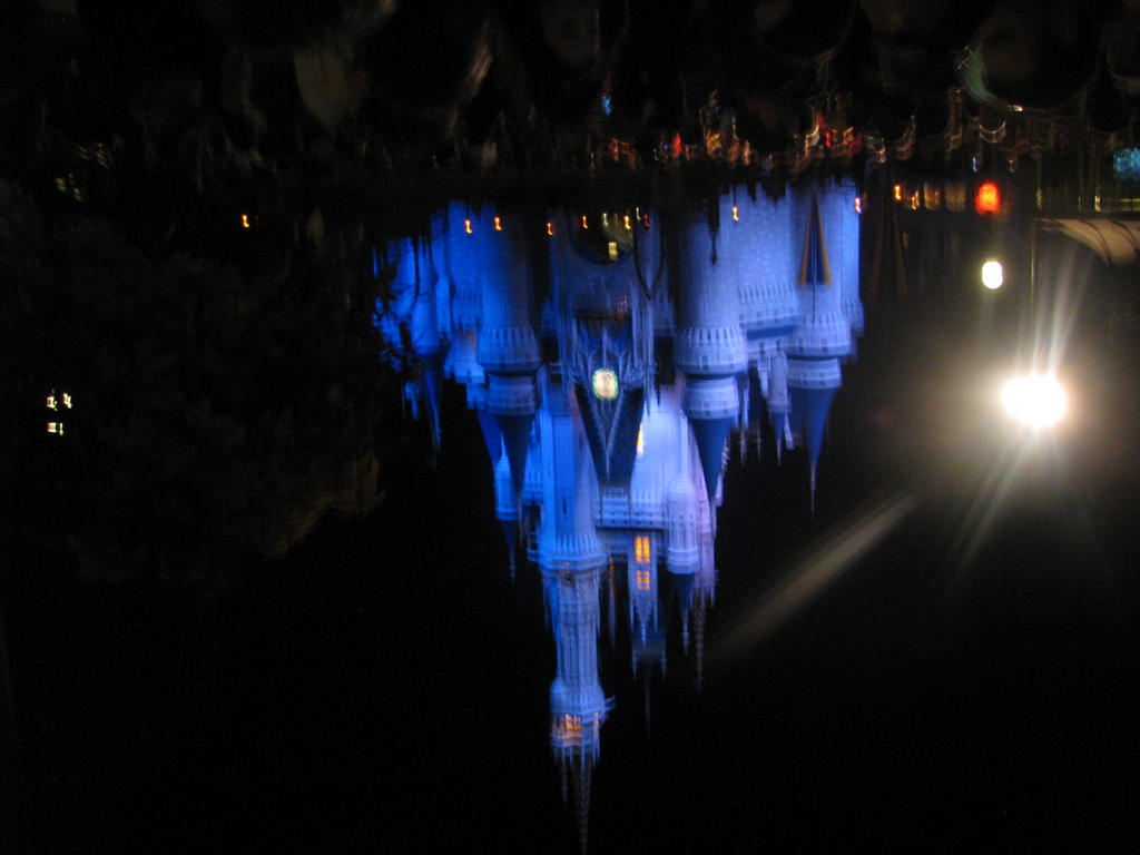 Disney castle at night inverted 2 by DeviantDroid2 on DeviantArt