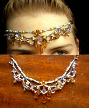Purple and Gold Headpiece
