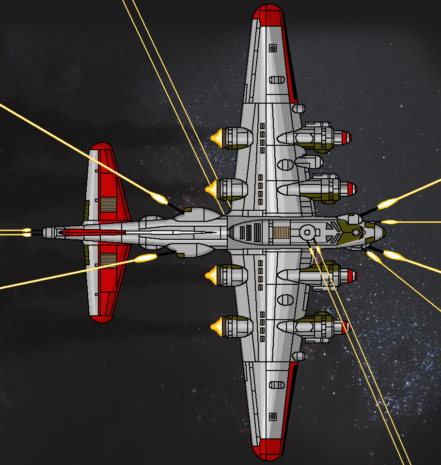 Flying Fortress in space