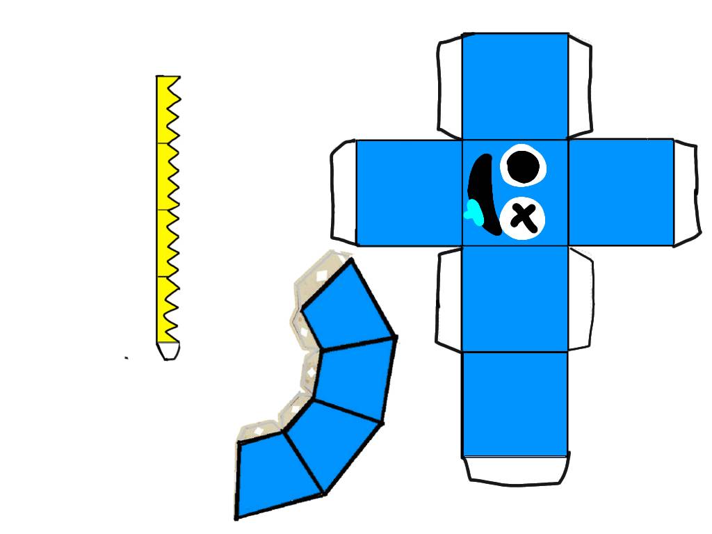 Rainbow Friends Blue PDF Pattern. DIY Roblox Monster Felt Pattern