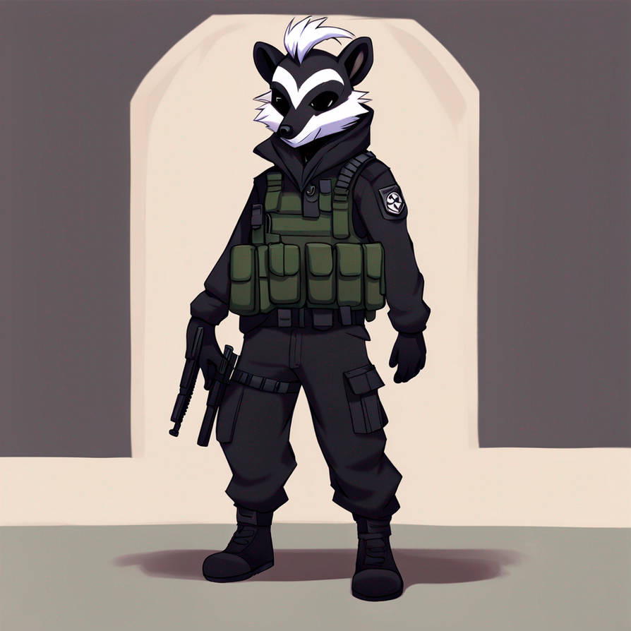 Sas Uniform Deviantart Skunk Sas Soldier In Black Uniform, Hooded Wearing by DeadDecades on ...