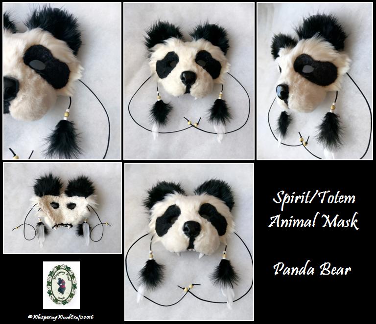 Spirit/Totem Animal Mask (PANDA BEAR) by WhisperingWoodCrafts on DeviantArt Spirit/Totem Animal Mask (PANDA BEAR) by WhisperingWoodCrafts on DeviantArt