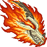 Fiery Dragon Skull