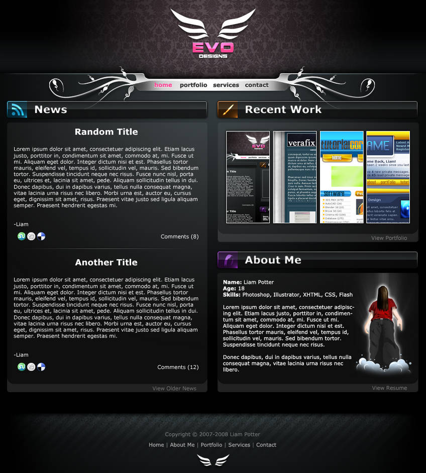 Evo Designs - New Portfolio by radioactivity