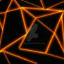 Black Triangular Shapes with Neon Orange Glow