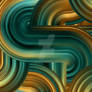 Jade and Gold Abstract Modern Digital Painting