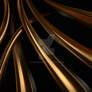 Metallic Gold and Black Wavy Stripes