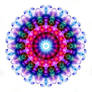 Multicolored Mandala on White Background