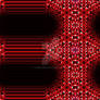 Geometric Red Kaleidoscope Pattern