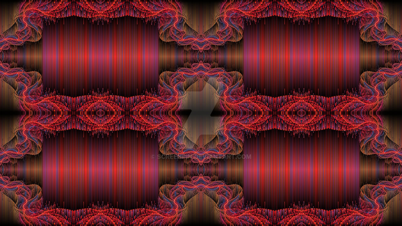 Crimson Pulse Symmetric Pattern