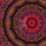 Crimson Radiant Symmetry Mandala