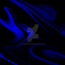 Abstract Blue Fluid Waves