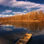 Boat on the river Mura