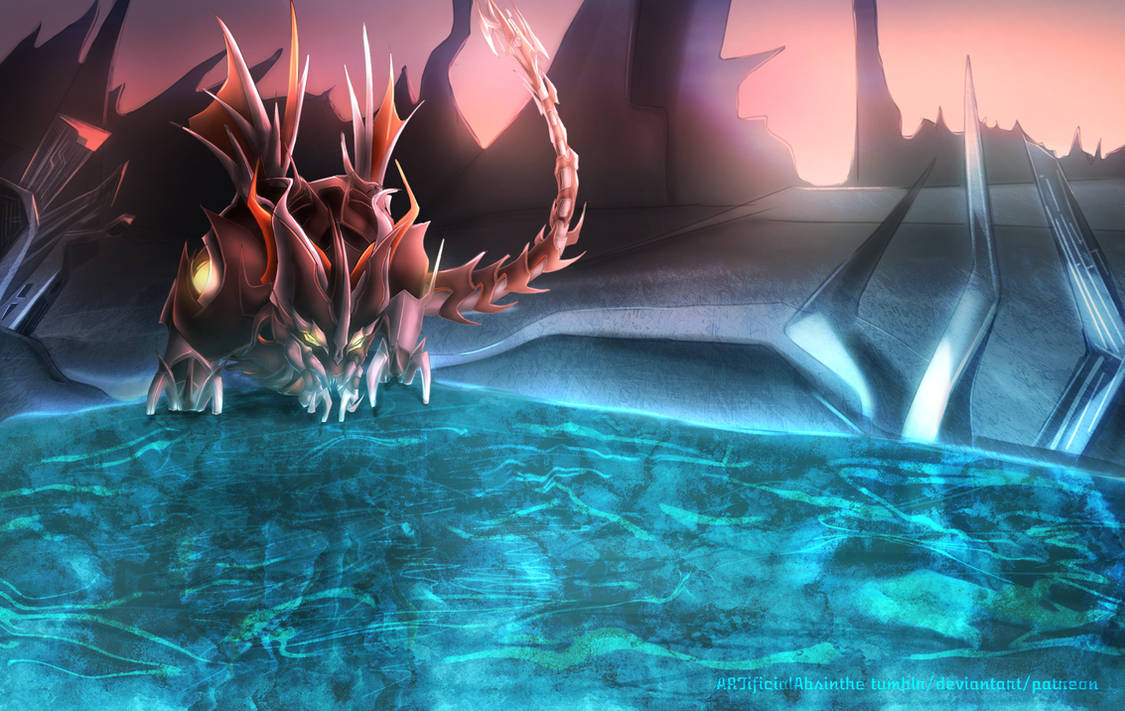 Predaking drinking by ARTificialAbsinthe on DeviantArt