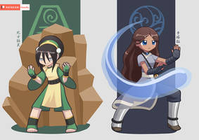 Toph and Katara