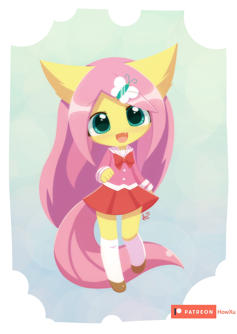 Chibi Fluttershy by HowXu on DeviantArt