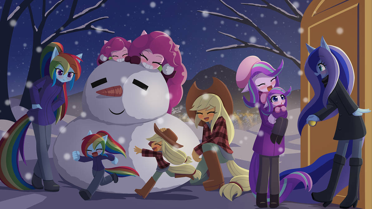 Commission Christmas-out-door by HowXu on DeviantArt