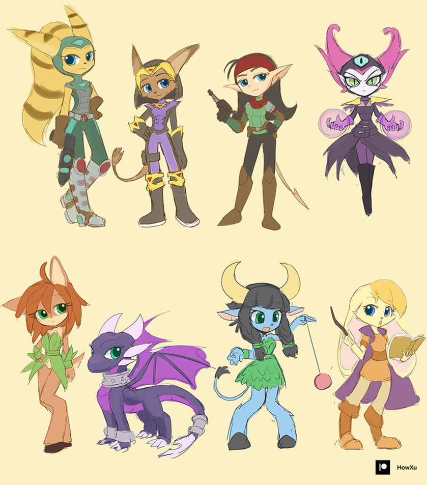 Colored Sketch - insomniac Girls by HowXu on DeviantArt