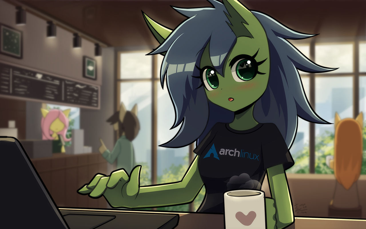 Commission Grey hat in a coffee shop by HowXu on DeviantArt