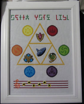 Legend of Zelda OoT cross stitch project