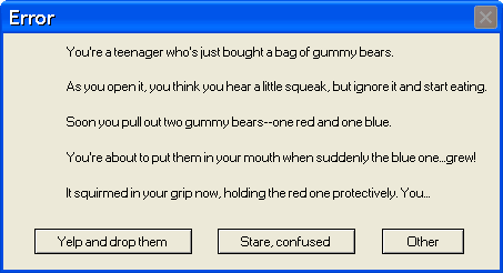 Animated gummy bears error