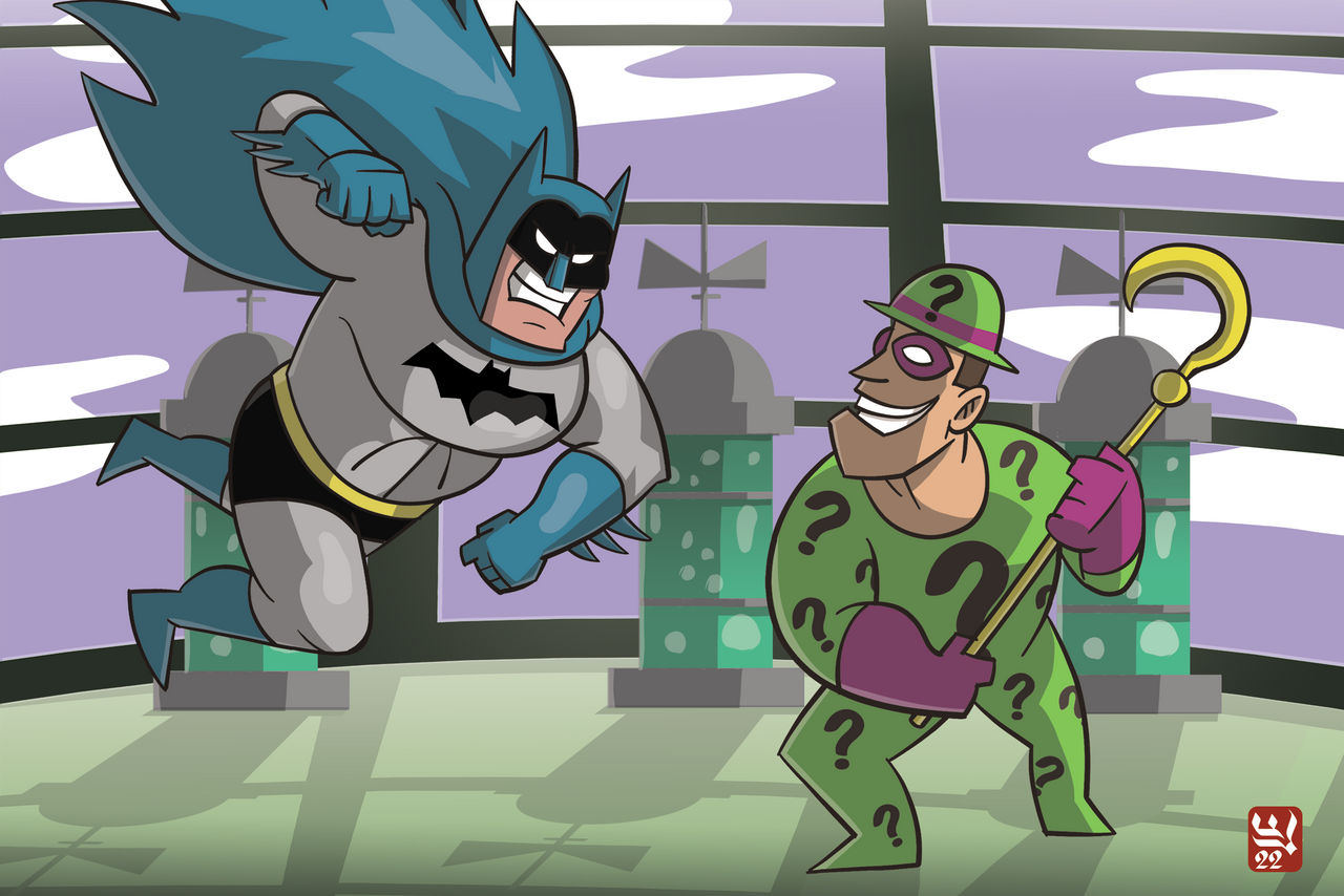 Classic Riddler vs Batman by art-E-Kan on DeviantArt