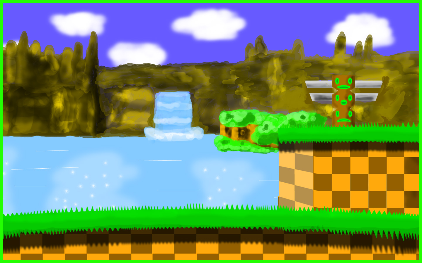 Green hill zone background by sonicmechaomega999 on DeviantArt