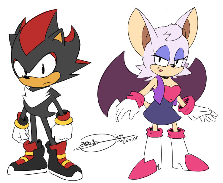Classic Shadow and Rouge by drivojunior on DeviantArt