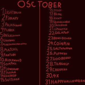 osctober calendar