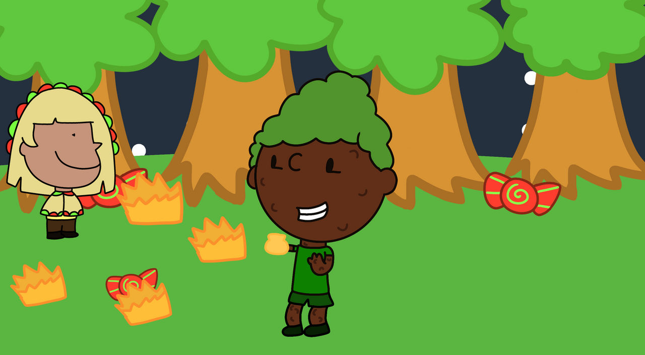 Screenshot redraw: trick or treating