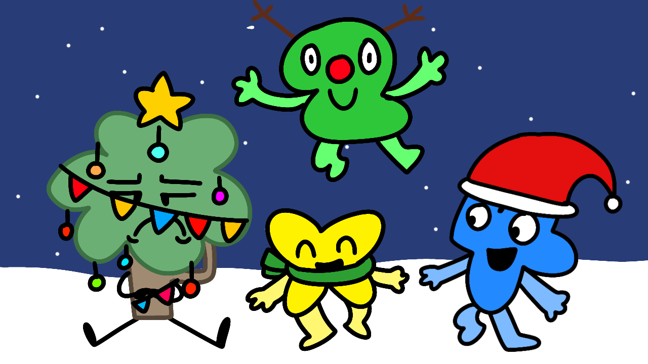 Bfdi Christmas art for Jacknjellify!