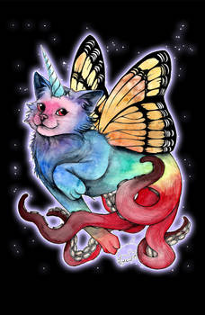 Rainbow Cat-butterfly-unicorn-octopus