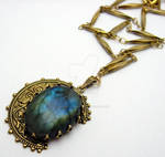 Labradorite Moon Necklace by abrightshinyobject