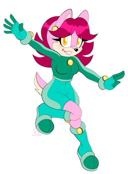 (Comm) Elika, Roll.EXE Pose By amyrose116