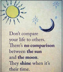 There's no comparision between the sun and the moo