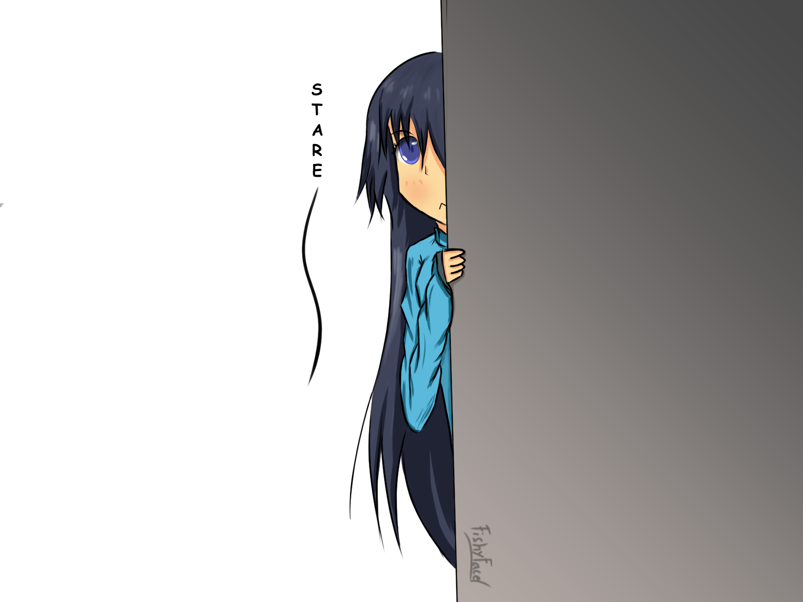 Anime Girl Peeking Around The Corner by GazLPG on DeviantArt Anime Girl Peeking Around The Corner by GazLPG on DeviantArt