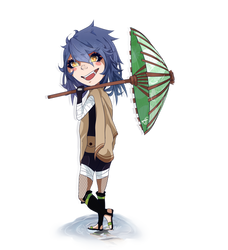 Yuuka and the umbrella