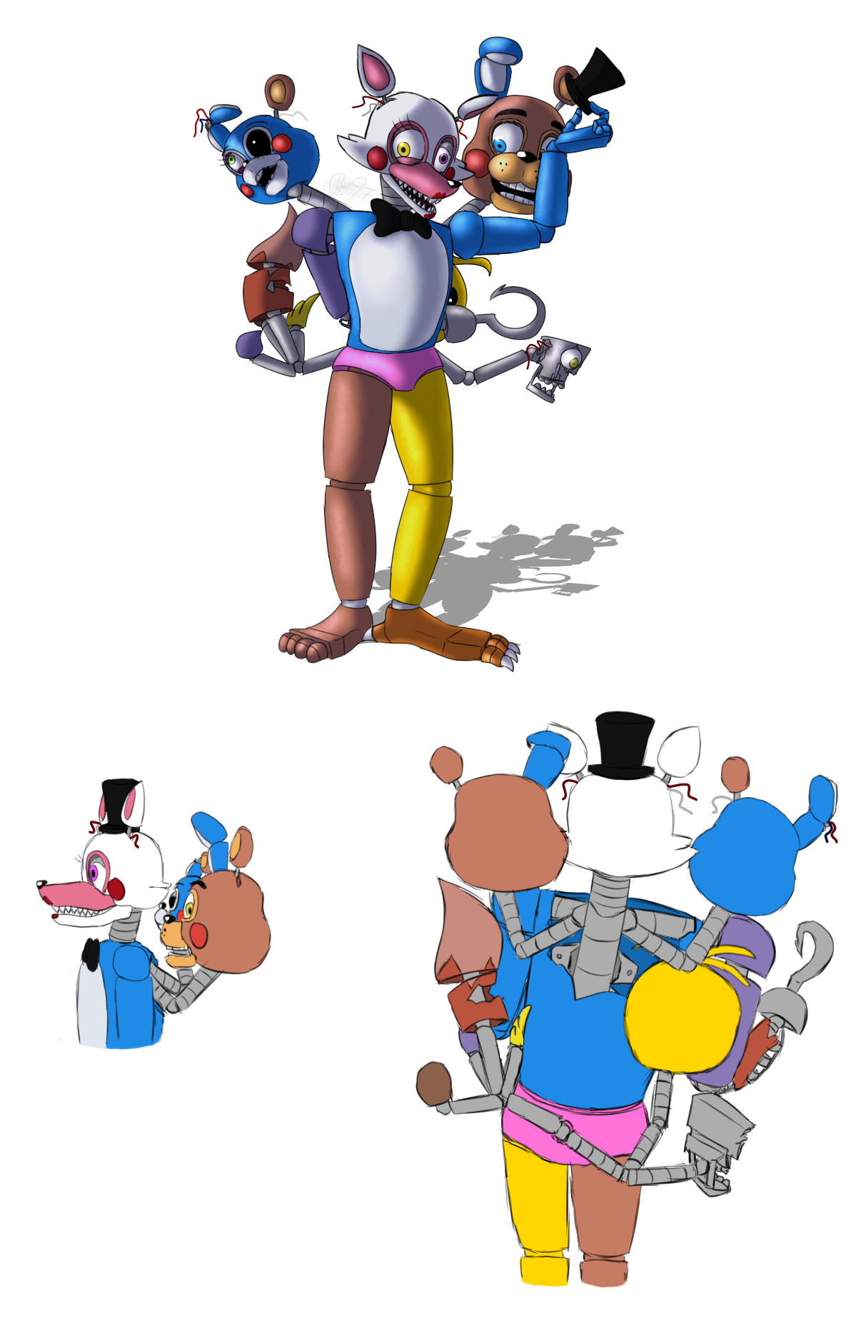 FNaF 2 animatronics, accurate Freddy pose and ligh by GhostAlpha107 on  DeviantArt