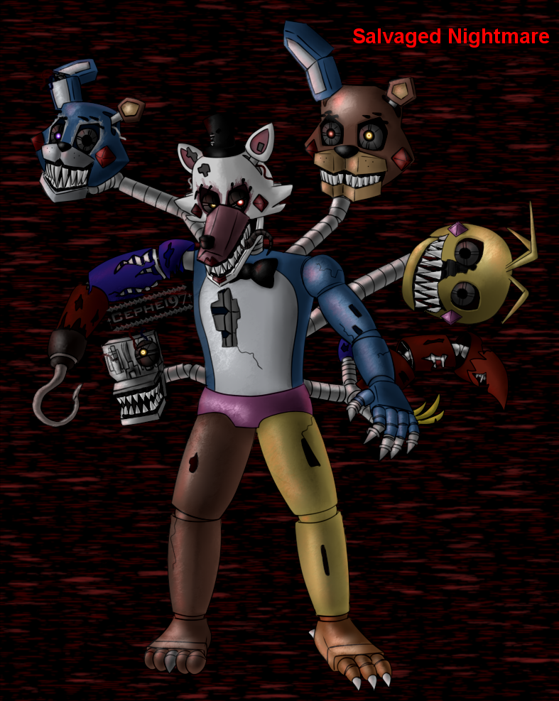 FNAF: Forgotten Memories Cover (B/W) by NightmareAllieCat on DeviantArt