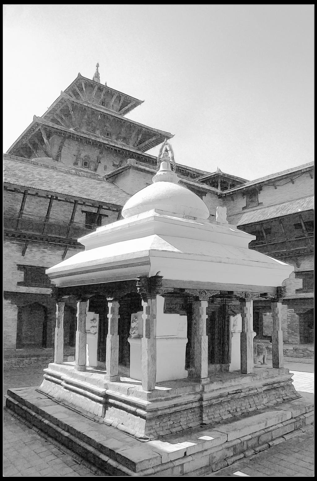 Courtyard of the ancient temple