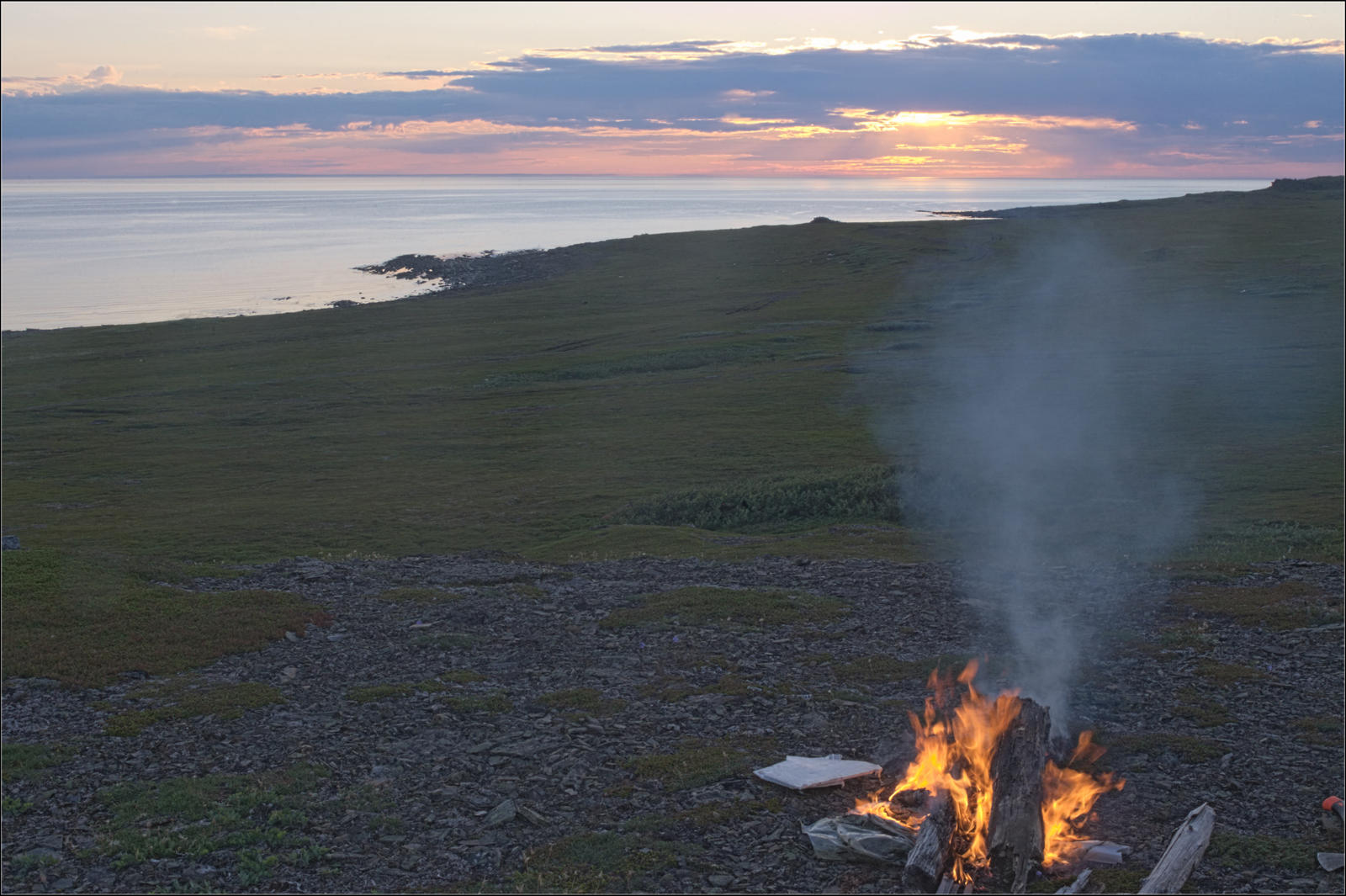 Bonfire in the tundra