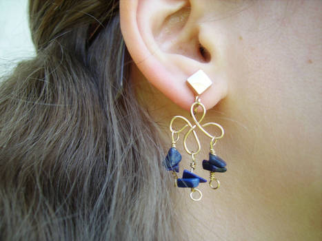 Lapis Lazuli Screw-On Earrings