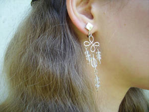 Glass chandelier Earring