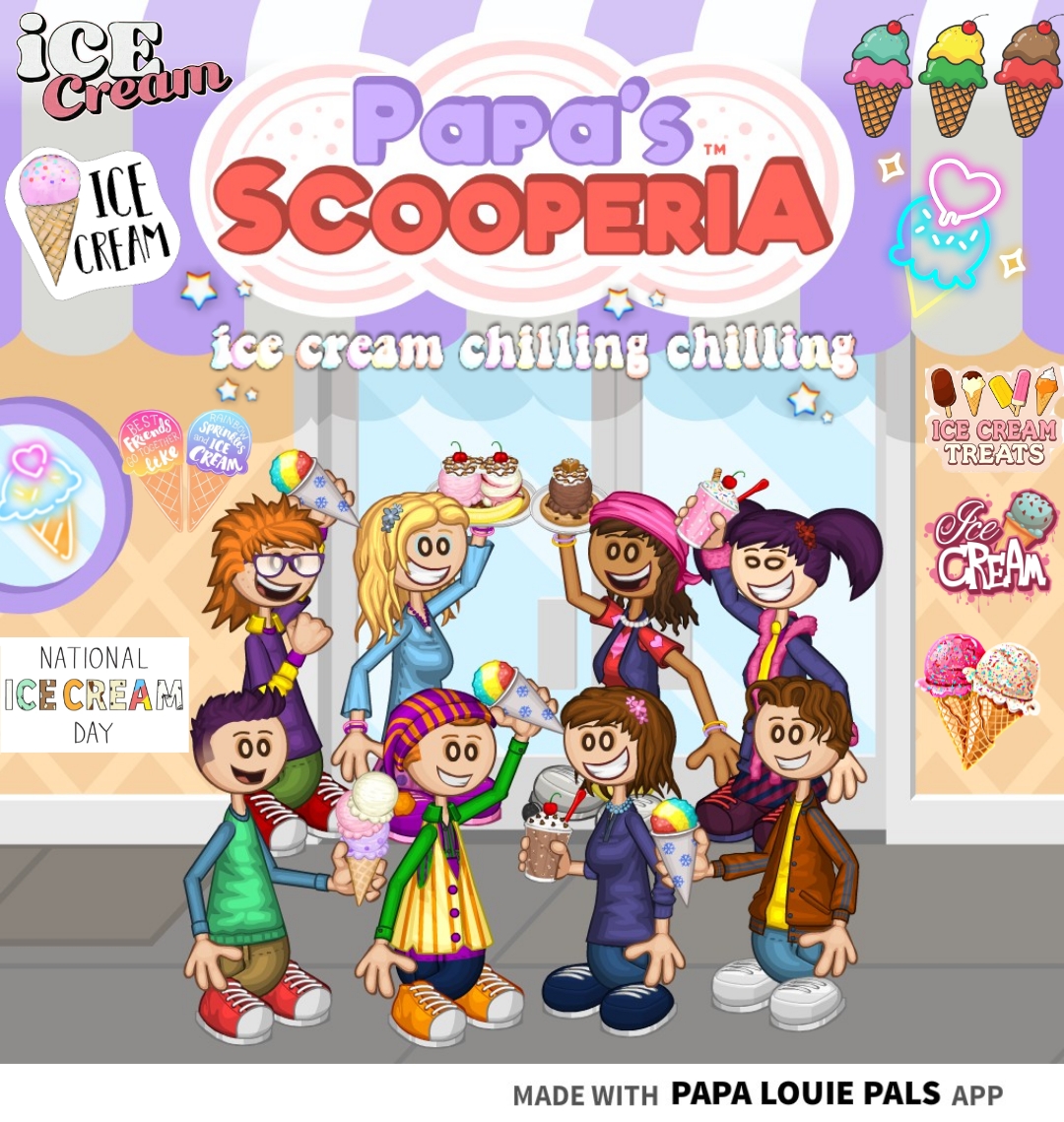 DOWNLOAD PAPA'S SCOOPERIA, FOR PC (all collection of papa louie