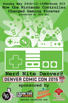 Denver Comic Con 2015: Nerd Nite Controllers flyer