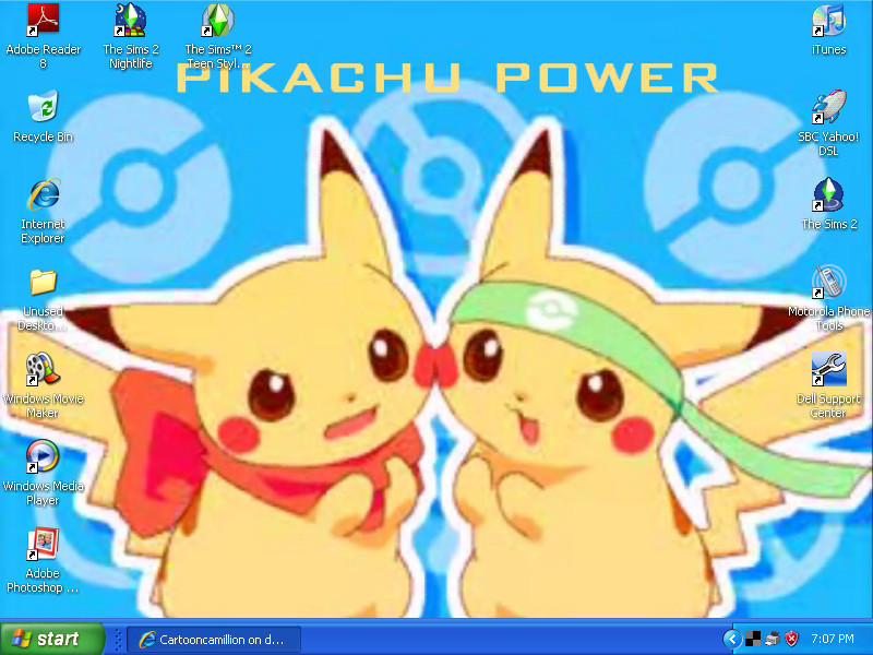 pikachu power desktop