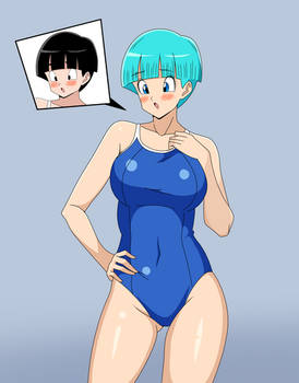 Gohan In Bulma Wearing Swimsuit